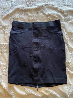 BCBGMaxAzria Black Pencil Skirt with Back Zip